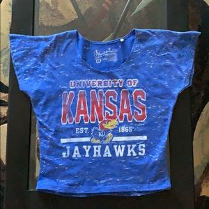Kansas Jayhawk Crop Top Size M